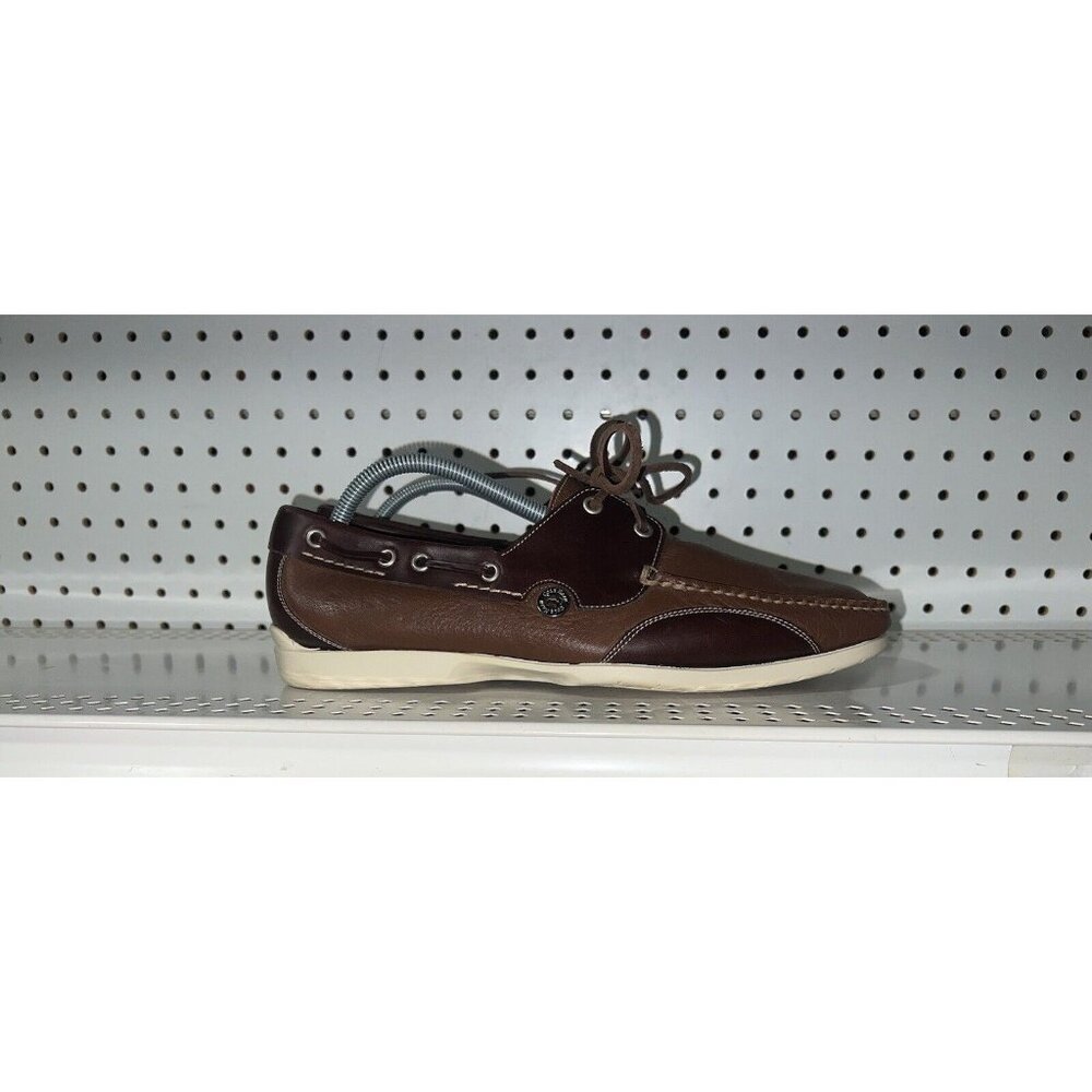 Cole Haan Mens Leather 2-Eye Casual Boat Shoes Size 10.5 M Brown